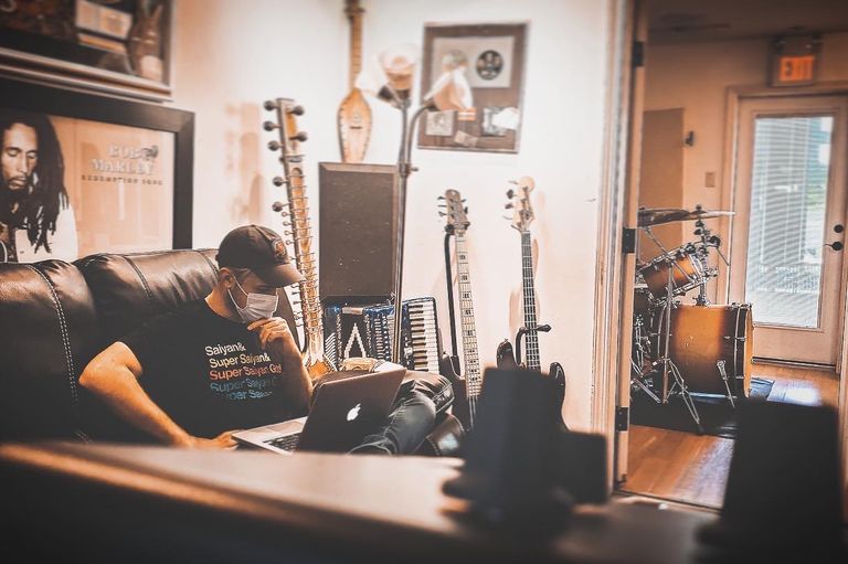 In the studio